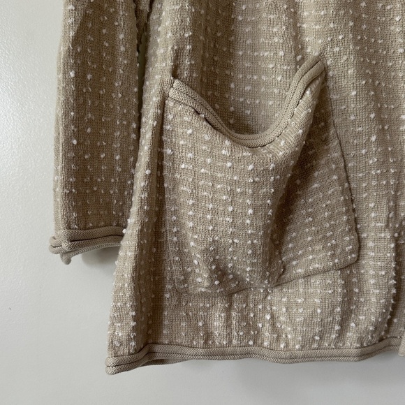 OLIVIA BY HABITAT | Beige Textured Cardigan with Large Buttons - Picture 5 of 10